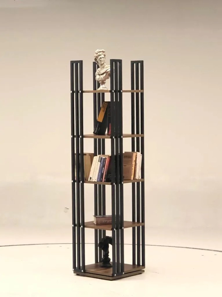 Fidelio ΠΕΡΙΣΤΡΕΦΟΜΕΝΗ ΒΙΒΛΙΟΘΗΚΗ (WIND) ΜΕ 5 ΡΑΦΙΑ 170*40*40ΕΚ. FIDELIO-FD-WIND