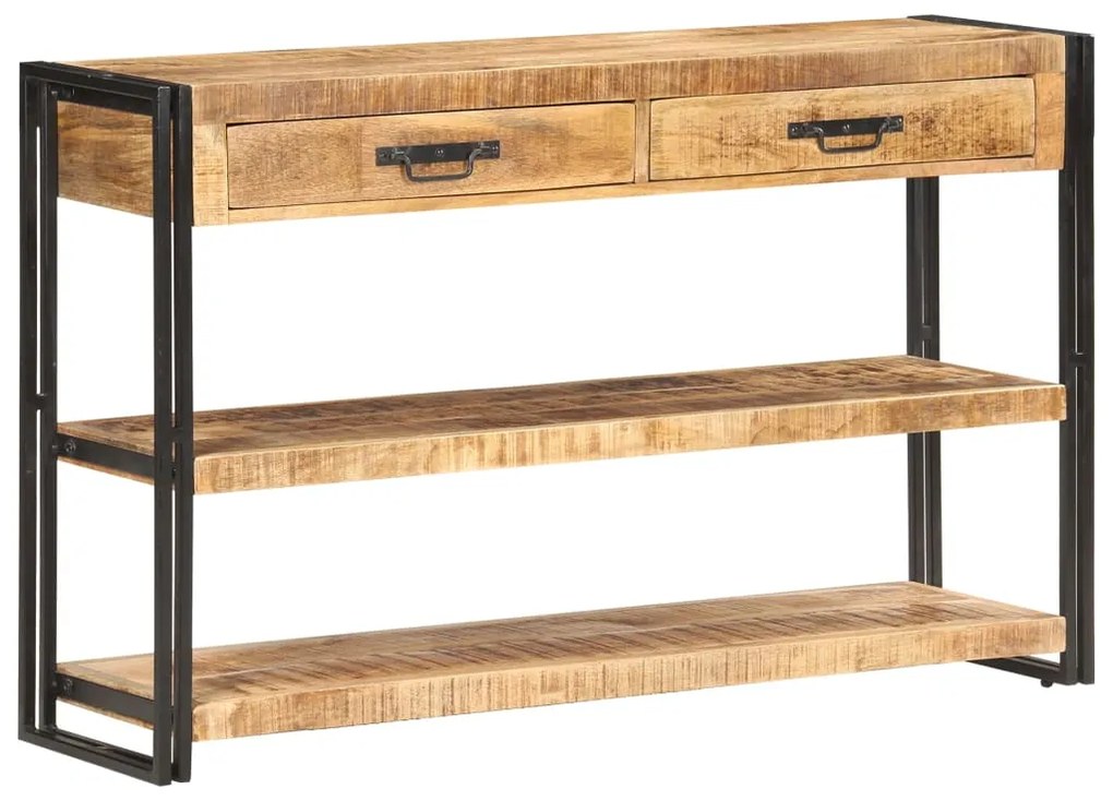 vidaXL Κονσόλα 120 x 30 x 75 εκ. από Μασίφ Ακατέργαστο Ξύλο Μάνγκο