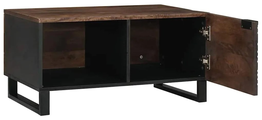 vidaXL Τραπεζάκι σαλονιού Καφέ και Μαύρο 80 x 50 x 40 cm