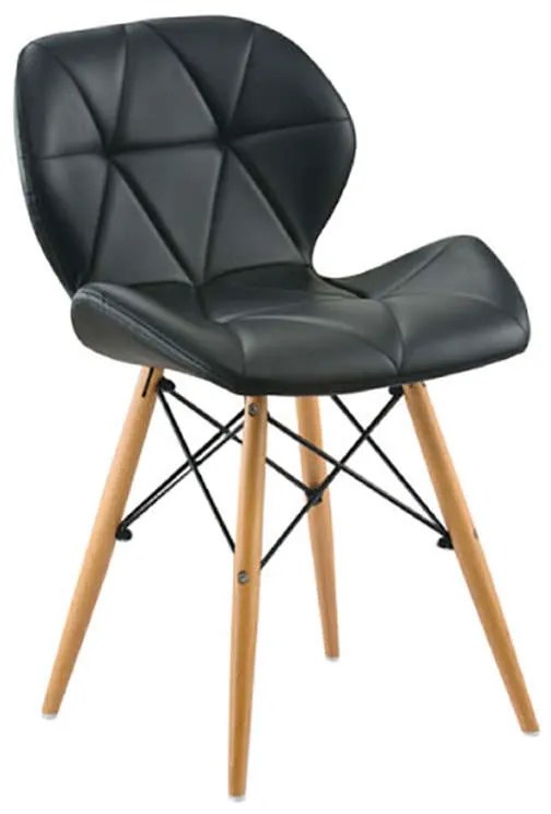 ΚΑΡΕΚΛΑ MARGO BLACK PU/PP 47X53X72εκ. (Σετ 4 ΤΕΜ)