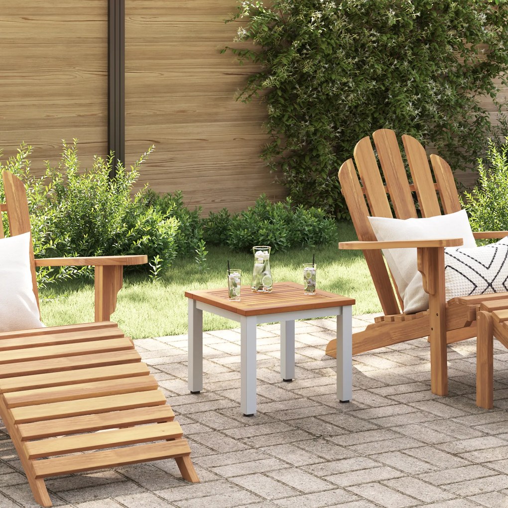 vidaXL Τραπέζι Κήπου 45x45x38 εκ. Συμπαγές Ξύλο Ακακίας