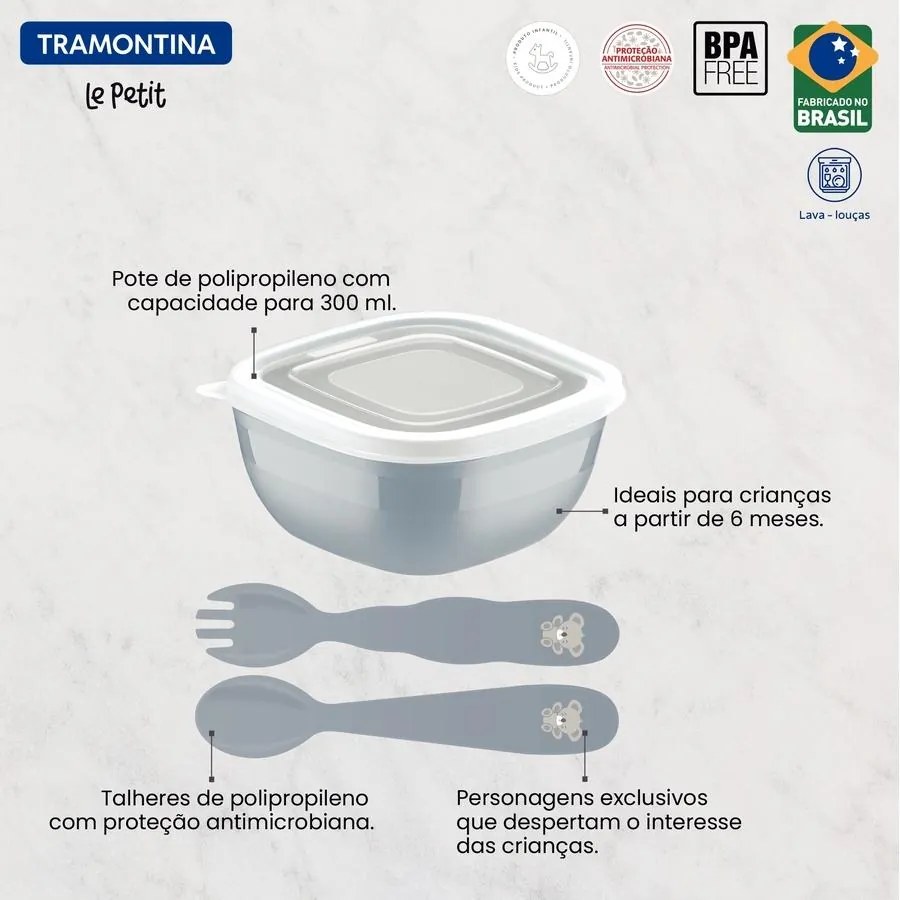 Σετ 3τεμ. Παιδικό ύ Πρωινού LE PETIT 23797/603 BLUE - Tramontina