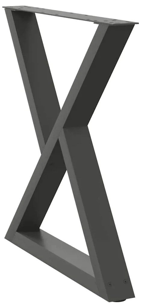 vidaXL Πόδια Τραπεζαρίας 2 τεμ. Ανθρακί 70x(72-73,3) εκ. Ατσάλι