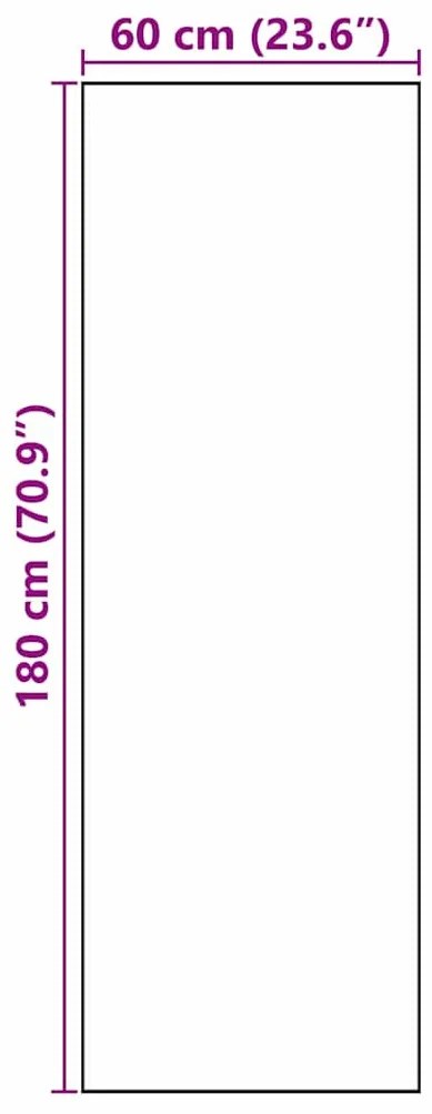 vidaXL Χαλί Κουζίνας Other Χοντρό τσιμέντο 60 x 180 cm Βελούδο