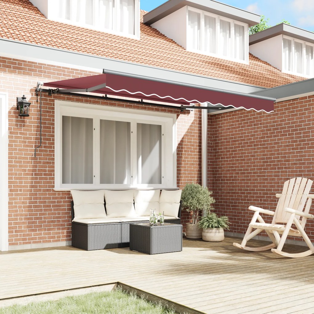 vidaXL Σκηνίτσα Αναδιπλούμενη Μπορντό 350 x 200 cm