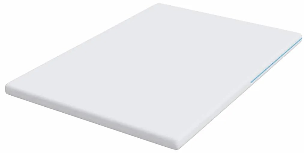 vidaXL Στρώμα επικάλυψης Λευκό 200 x 200 x 7 εκ. Υφασμα Jacquard