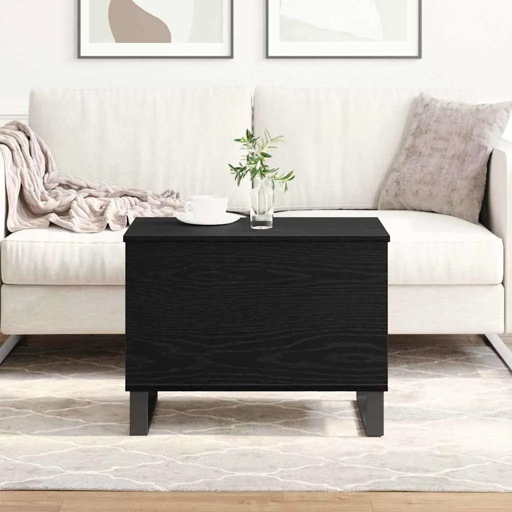 vidaXL Τραπεζάκι Σαλονιού Μαύρη δρυς 60 x 44.5 x 45 εκ