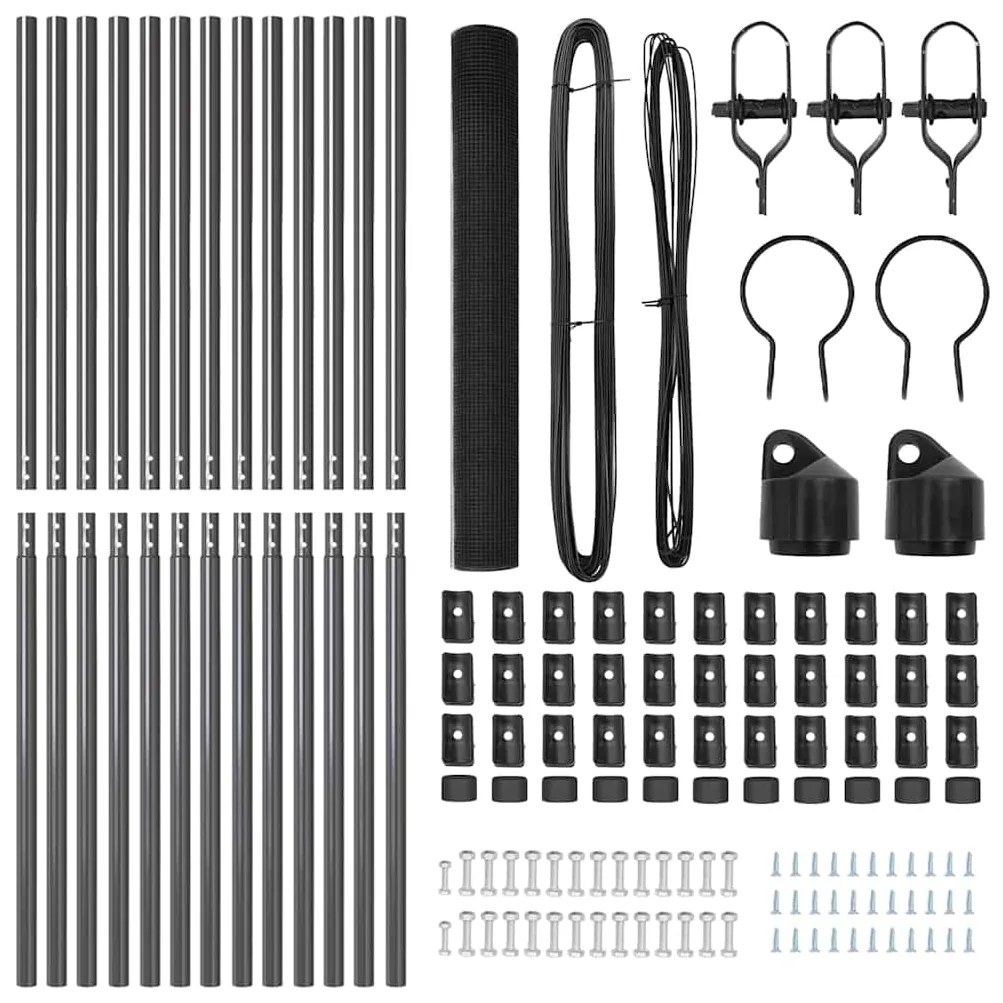 vidaXL Στύλος Περιφράξεων Γκρι 25 x 1,2 μ (12 x 12 mm πλέγμα)