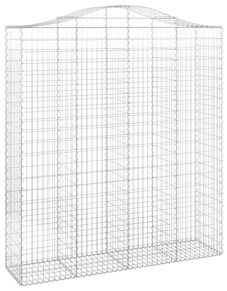 vidaXL Συρματοκιβώτια Τοξωτά 4 τεμ. 200x50x220/240 εκ. Γαλβαν. Ατσάλι
