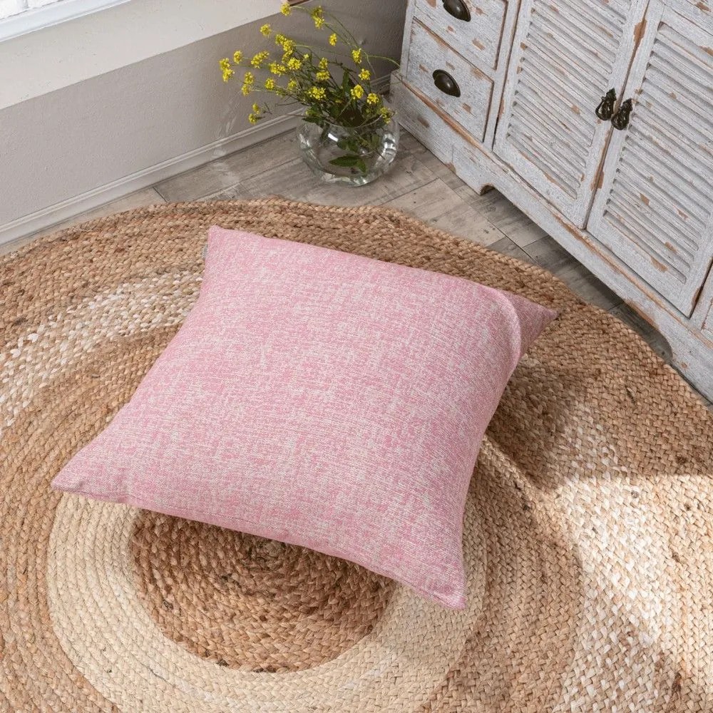 Μαξιλαροθήκη Διακοσμητική Δαπέδου Milazzo 06 Pink Teoran 65Χ65 Cotton-Polyester
