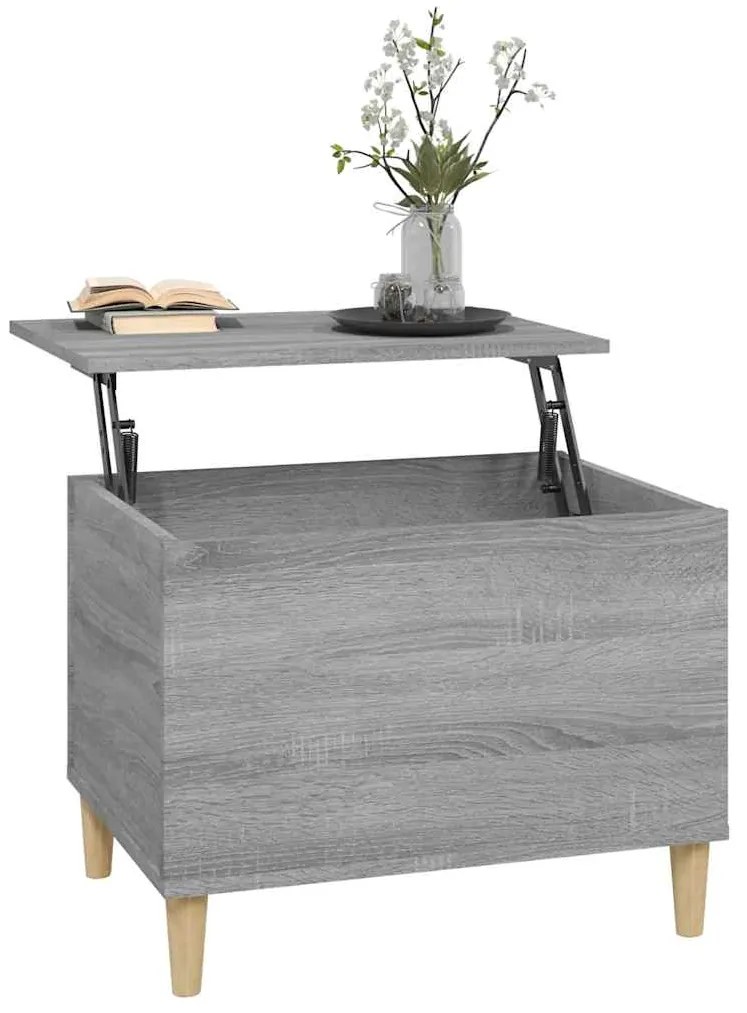 vidaXL Τραπεζάκι Σαλονιού Γκρι Sonoma 60x44,5x45εκ. Επεξεργασμένο Ξύλο