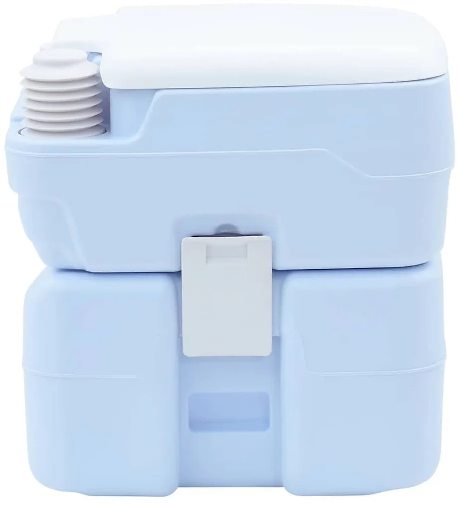 vidaXL Τουαλέτα Κάμπινγκ Απαλό Μπλε και Λευκό 41,5 x 36,5 x 42 εκ.