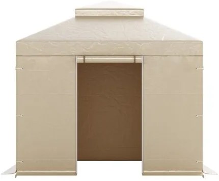 VEVOR Winter Gazebo Cover Fits 3.05 x 3.05 m Hardtop Gazebos, All-Weather Double-Tiered Gazebo Cover with Sidewalls & Windows, High-Density PE Enclosed Storage Shelter Covers, Gazebos not Included