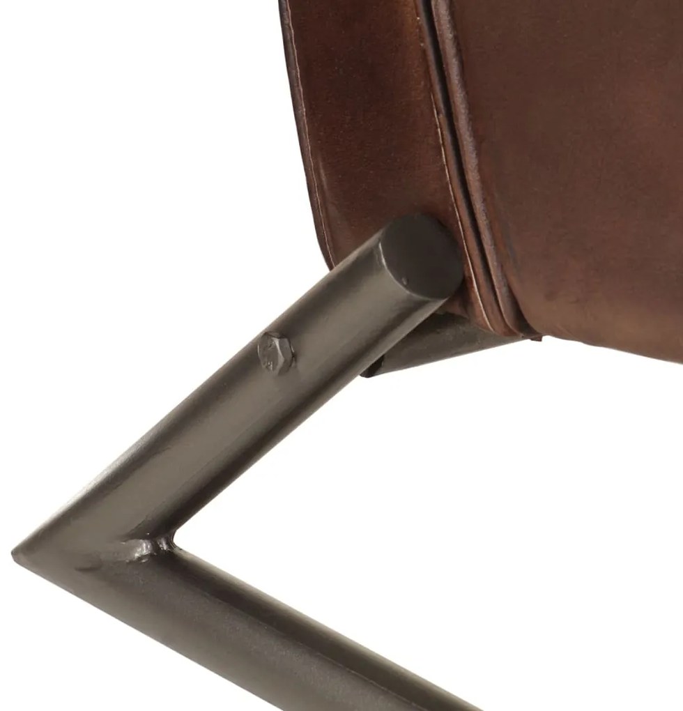 vidaXL Πολυθρόνα Καφέ από Γνήσιο Δέρμα