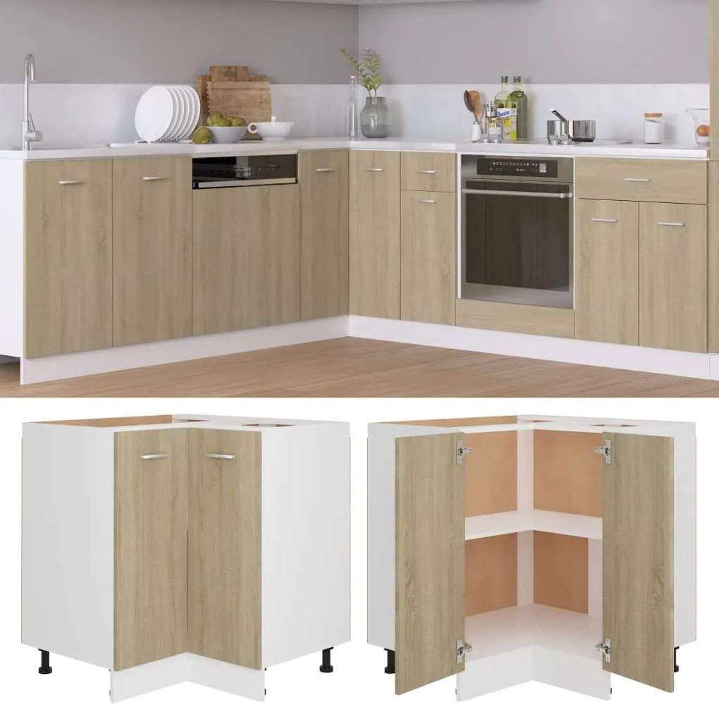 Ντουλάπι Δαπέδου Γωνιακό Lyon Sonoma Δρυς 75,5x75,5x81,5 εκ. 802492