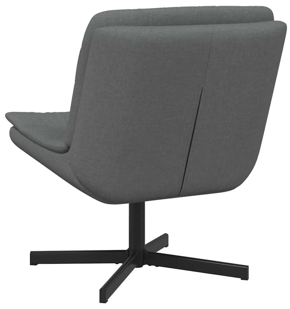 vidaXL Περιστρεφόμενη καρέκλα Σκούρο γκρι 63 x 75 x 76 εκ ύφασμα
