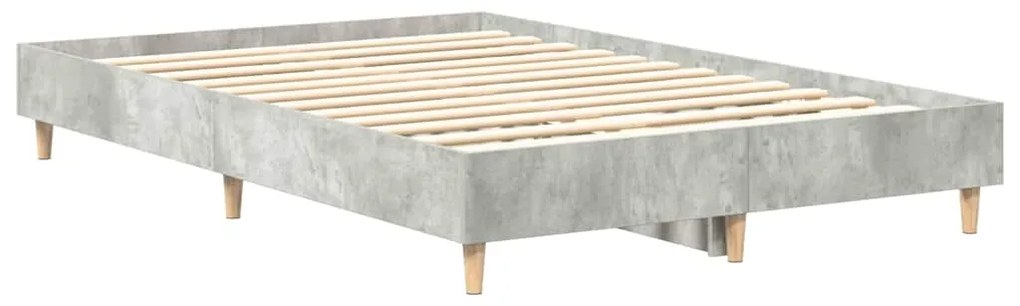 vidaXL Σκελετός Κρεβατιού Γκρι σκυροδέματος 120 x 190 cm