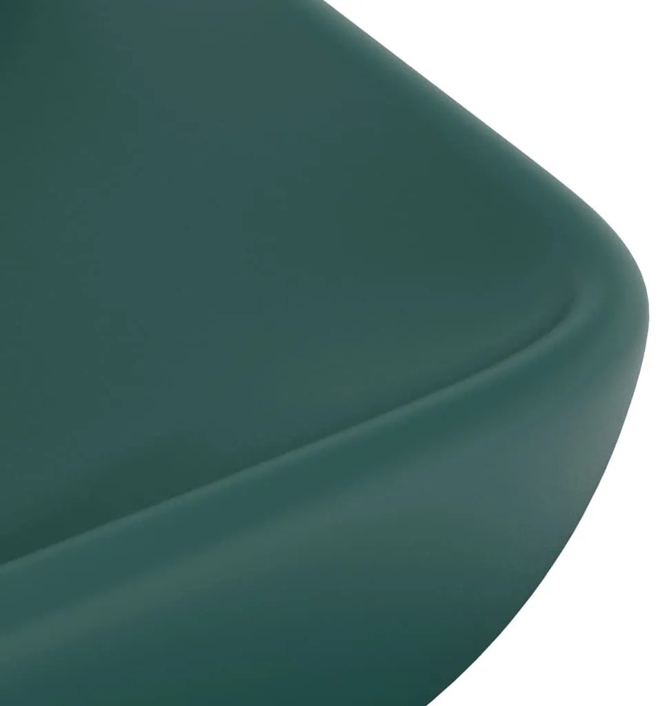 Νιπτήρας Πολυτελής Ορθογώνιος Σκ. Πράσινο Ματ 71x38εκ Κεραμικός - Πράσινο