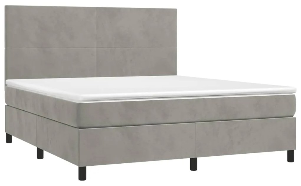 ΚΡΕΒΑΤΙ BOXSPRING ΜΕ ΣΤΡΩΜΑ ΑΝΟΙΧΤΟ ΓΚΡΙ 160X200 ΕΚ. ΒΕΛΟΥΔΙΝΟ 3142911