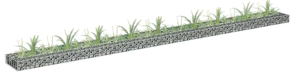 vidaXL Συρματοκιβώτιο-Γλάστρα Υπερυψωμένη 360x30x10 εκ. Γαλβ. Χάλυβας