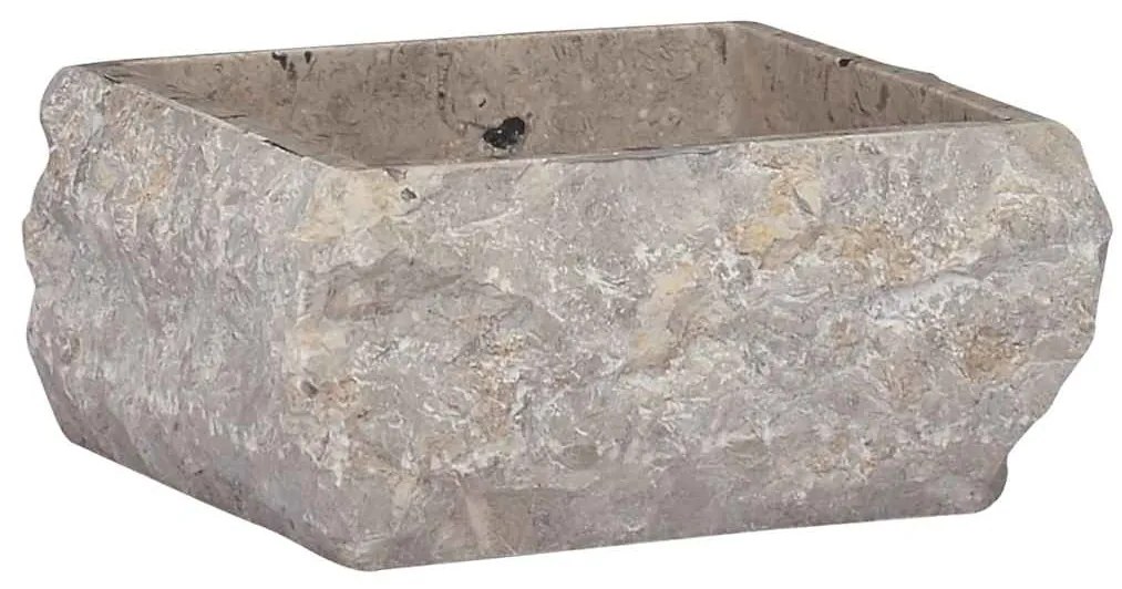 vidaXL Νιπτήρας Γκρι 30 x 30 x 13 εκ. Μαρμάρινος