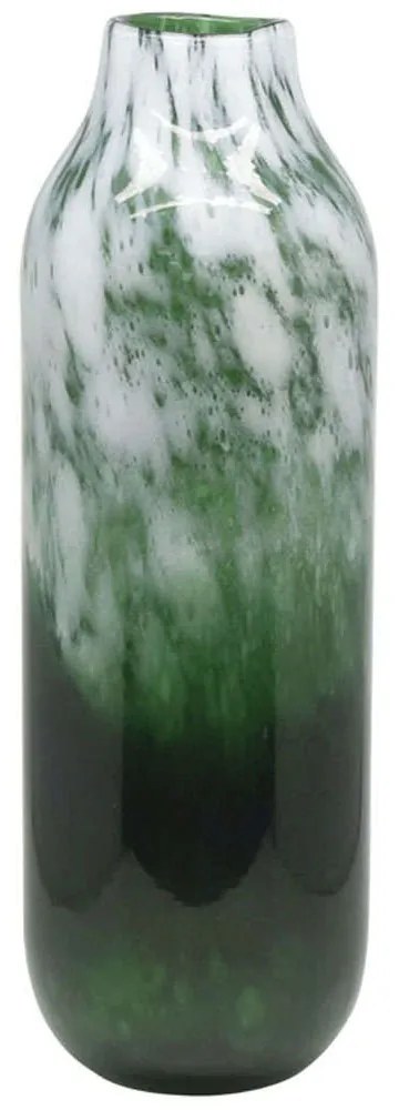 Βάζο Fantasy 15-00-23905 Φ14x45,5cm White-Green Marhome Γυαλί