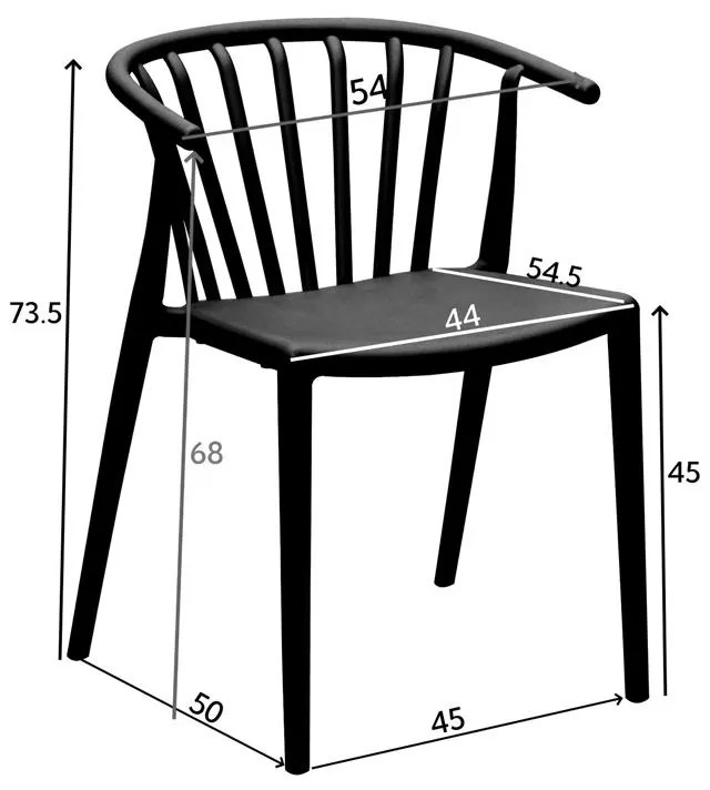 Πολυθρόνα Zelma pp σε ανθρακί απόχρωση 55x53x73εκ 55x53x73 εκ.