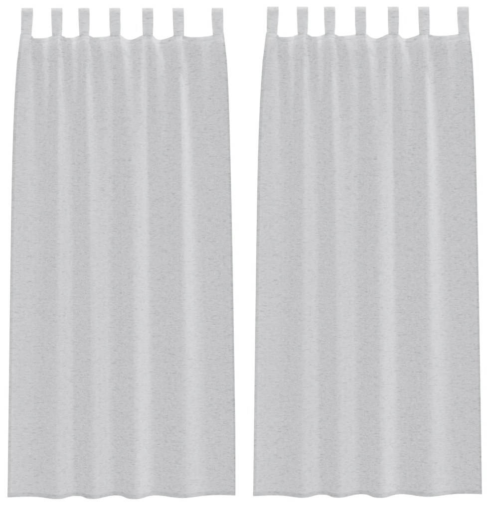 vidaXL Κουρτίνες 2 pcs Ανοιχτό γκρι 140 x 225 cm Πολυεστέρας
