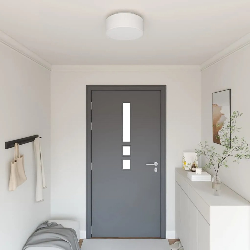 vidaXL Λάμπα Οροφής με προβολείς Λευκό 30 x 30 x 13,5 εκ ύφασμα