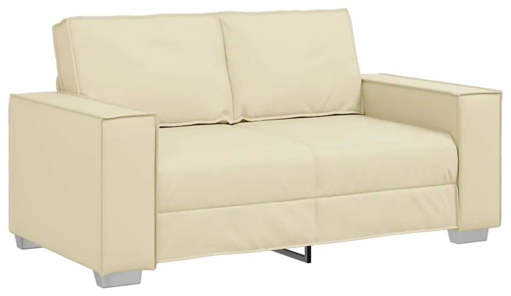 vidaXL Πολυθρόνα-καναπές με μαξιλάρι Κρεμ 160 x 78 x 84 εκ. Δερματίνη
