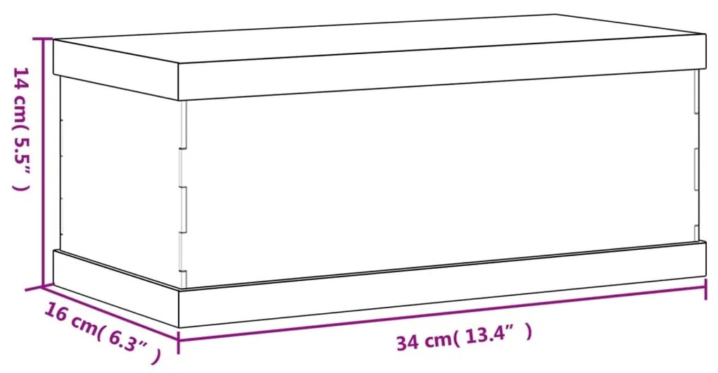 vidaXL Κουτί Βιτρίνα Διάφανο 34 x 16 x 14 εκ. Ακρυλικό