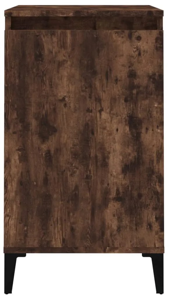 vidaXL Κομοδίνο Καπνιστή Δρυς 40 x 35 x 70 εκ. από Επεξεργασμένο Ξύλο