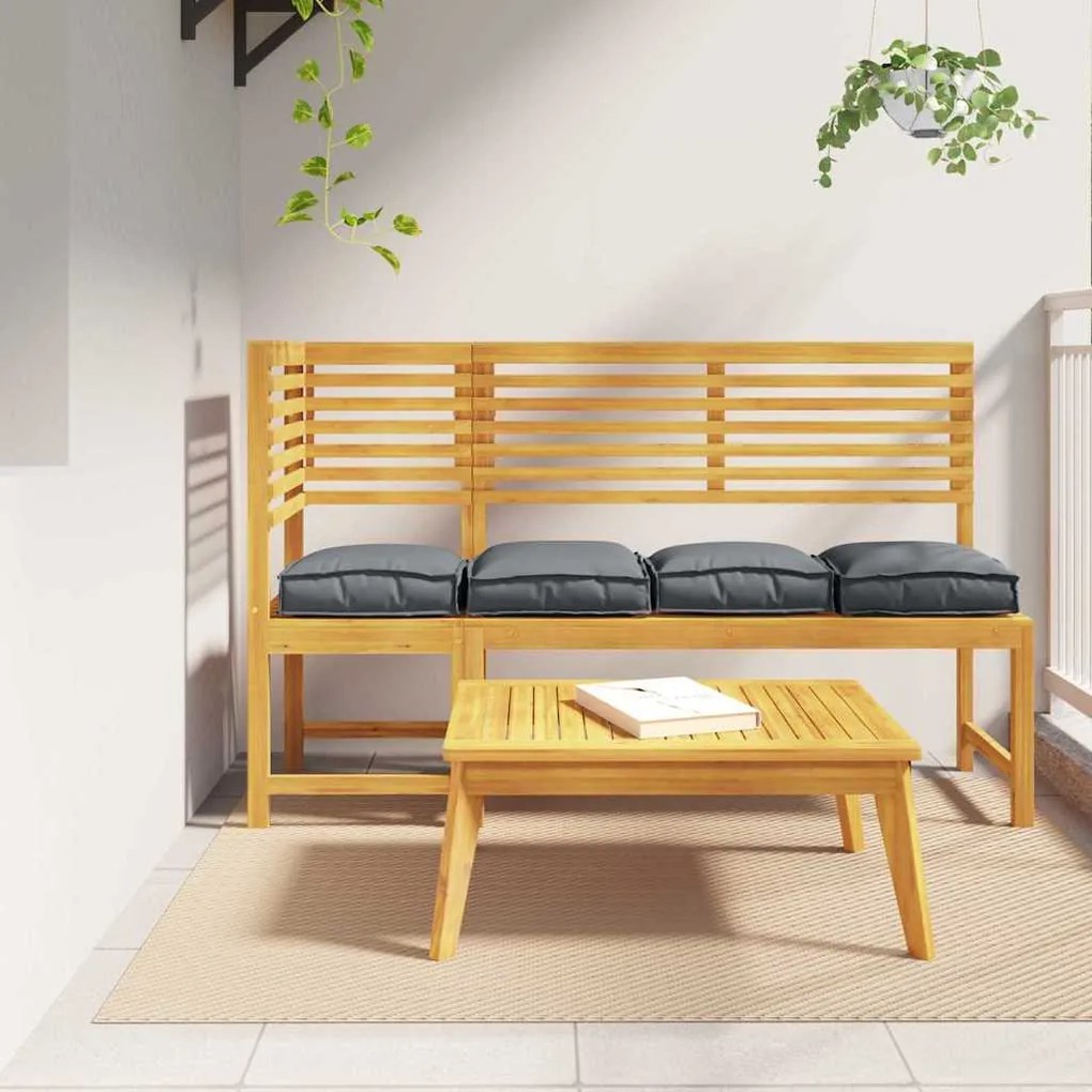 vidaXL Μαξιλάρι παλέτας για κάθισμα 4 pcs Ανθρακί 40 x 40 x 8 εκ.