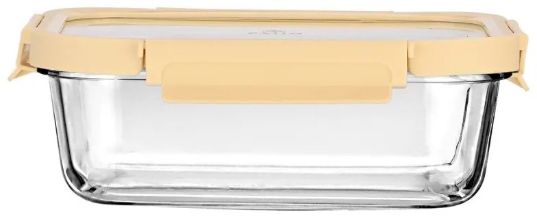 ESTIA ΦΑΓΗΤΟΔΟΧΕΙΟ CLICK&amp;SEAL ΓΥΑΛΙΝΟ 1520ml 23.5x17.8x7.6cm ΜΕ ΚΑΠΑΚΙ ΠΛΑΣΤΙΚΟ IVORY