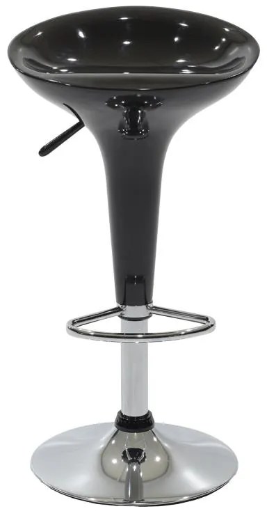 Σκαμπό μπαρ Felice πτυσσόμενο μαύρο-βάση χρωμίου 40x43x84εκ 2αδα 40x43x84 εκ.