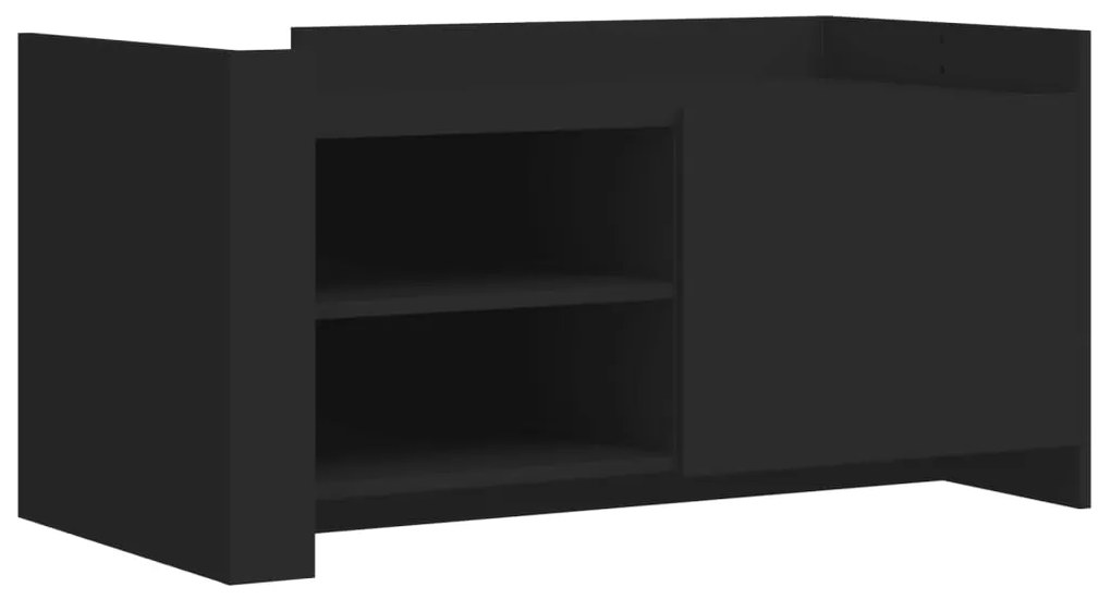 vidaXL Τραπεζάκι Σαλονιού Μαύρο 100x50x50 εκ. Επεξεργασμένο Ξύλο