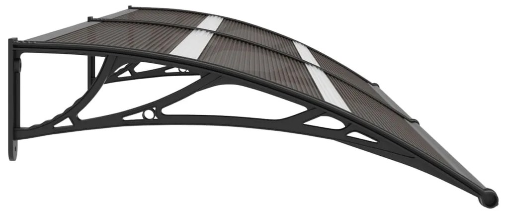 vidaXL Στέγαστρο Πόρτας Μαύρο 240 x 75 εκ. Πολυανθρακικό