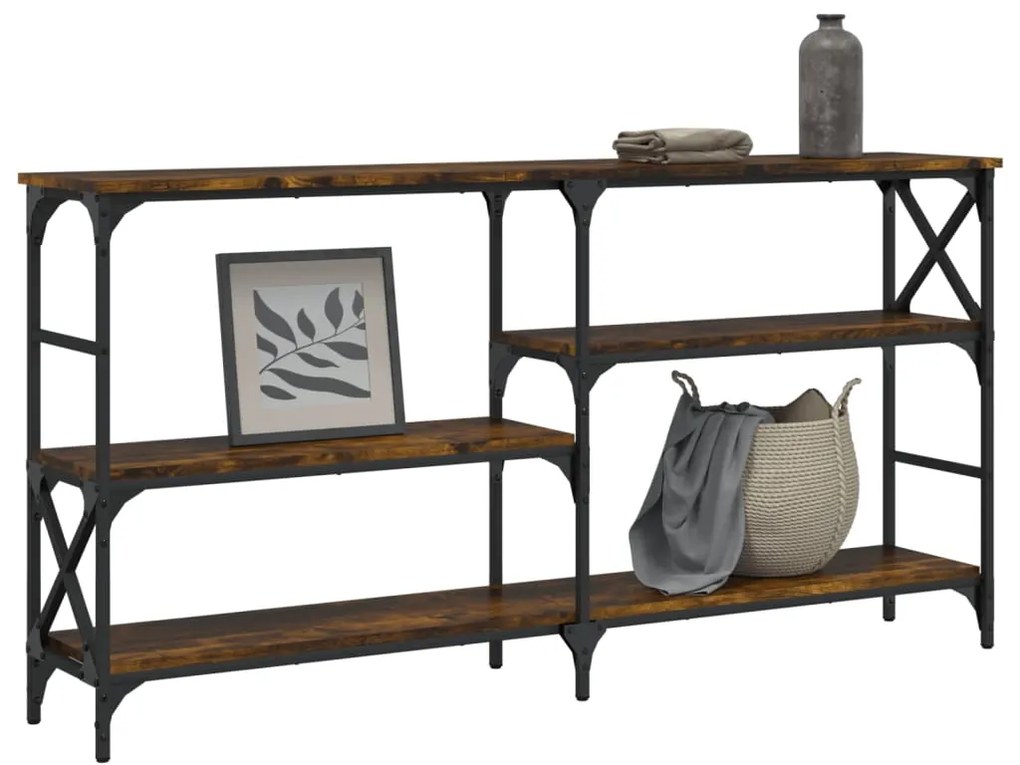 vidaXL Τραπέζι Κονσόλα Καπνιστή Δρυς 150 x 29 x 76,5 εκ. Επεξεργ. Ξύλο