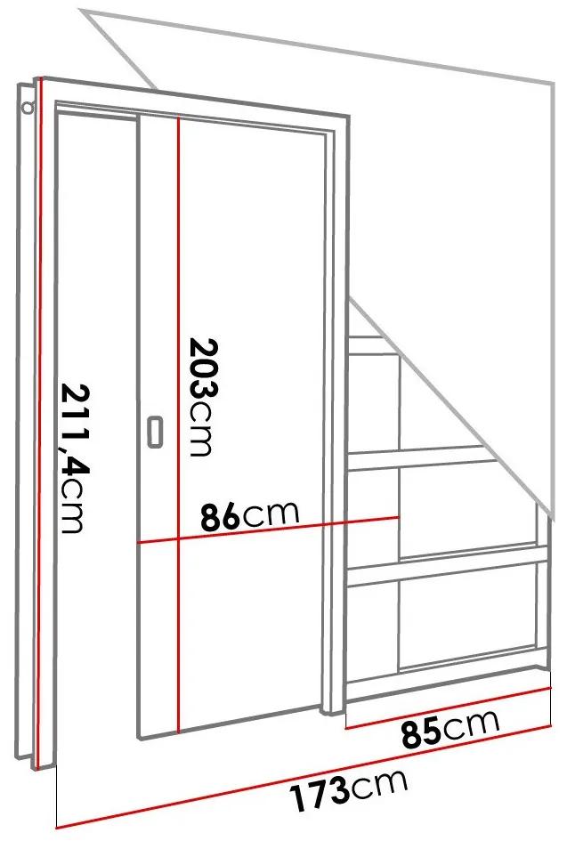 Συρόμενες πόρτες Dover 183, 61 kg, Άσπρο, Πλαστικοποιημένη μοριοσανίδα, Ατσάλι, Αλουμίνιο | Epipla1.gr