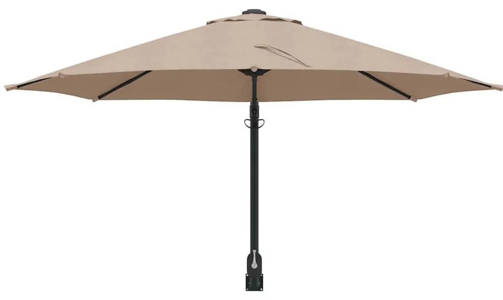 vidaXL Ομπρέλα Κήπου Ταμπά και Μαύρο 248 x 248 x 148 εκ