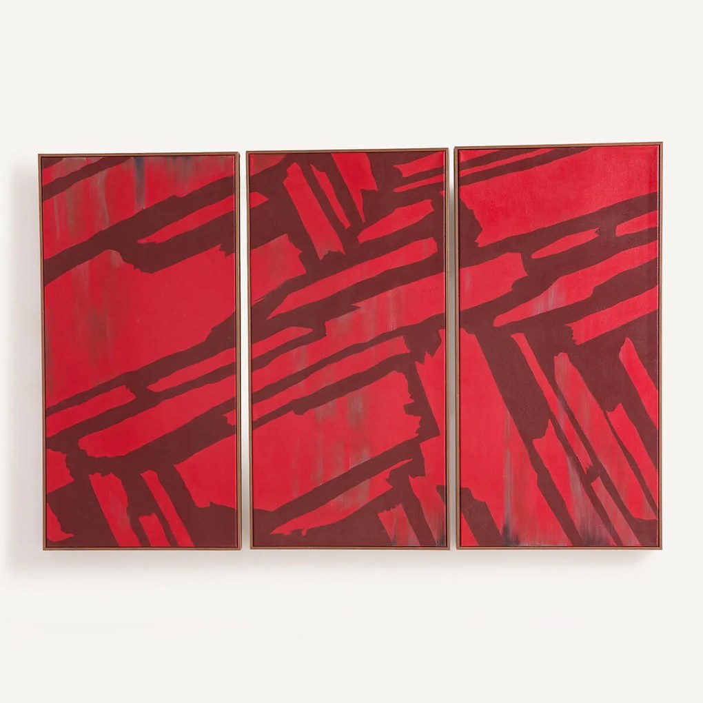 Σετ 3 πινάκων, ζωγραφισμένων στο χέρι, Palim