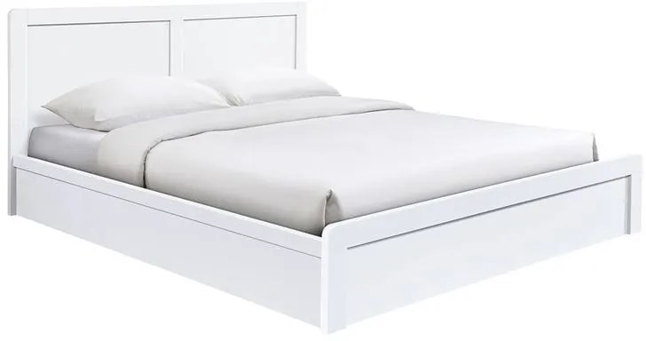 CALIBER Κρεβάτι Διπλό για Στρώμα 160x200cm, Απόχρωση Άσπρο
