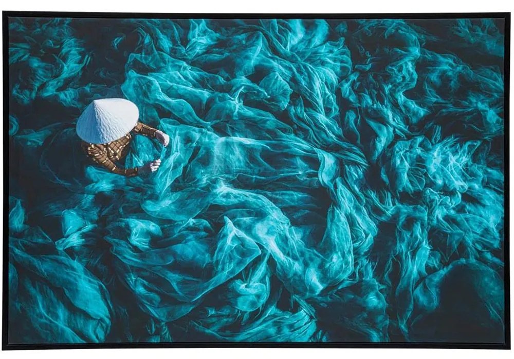 Πίνακας Fisherman 07.197610 90x60cm Blue Οριζόντιοι
