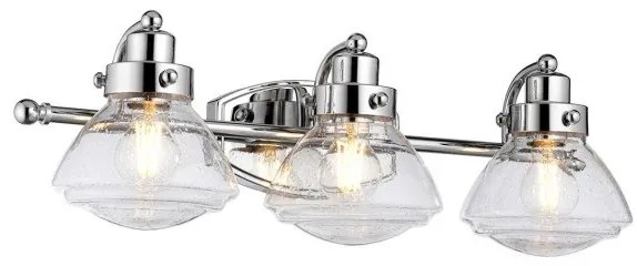 Απλίκα Φωτιστικό Μπάνιου 3xE27 Χρώμιο IP44 Scholar QN-SCHOLAR3 Quintiesse Elstead Lighting-QN-SCHOLAR3-Χρώμιο QN-SCHOLAR3