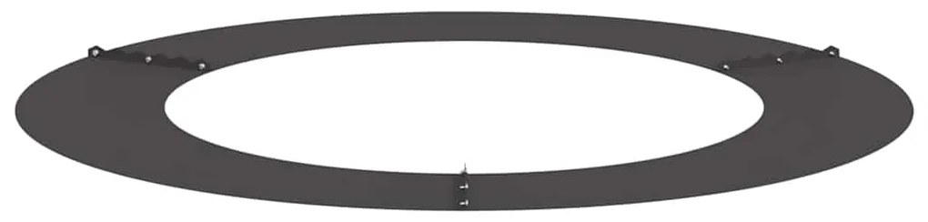 vidaXL Φλατ Δαχτυλίδια Δέντρων 5 pcs Μαύρο Ø60 / 90 εκ. Ατσάλι