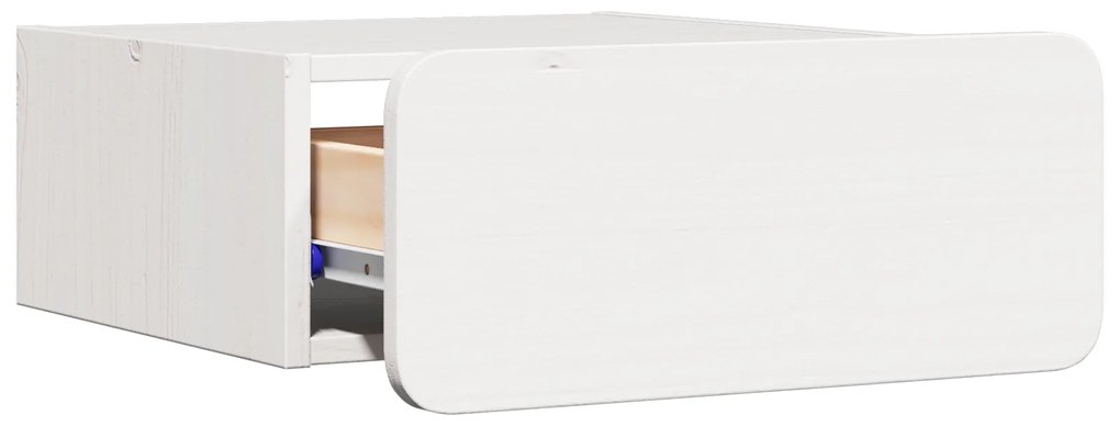 vidaXL Τοίχου Κομοδίνο με συρτάρι Επιτοίχιο 2 pcs Λευκό 39 x 34 x 16.5 εκ.