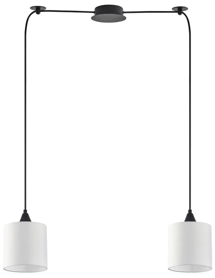Φωτιστικό Οροφής Κρεμαστό Adept 77-9012 11x300cm E27 60W Black-White Homelighting Ύφασμα