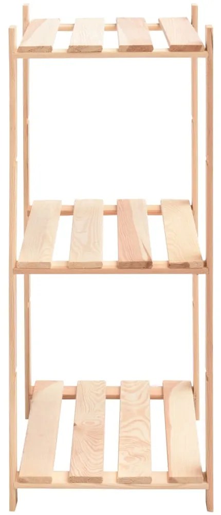 vidaXL Ραφιέρα 3 Επιπέδων 150 κ. 60x38x90 εκ. από Μασίφ Ξύλο Πεύκου