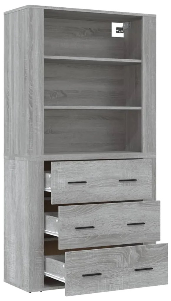 vidaXL Ντουλάπι Γκρι Sonoma από Επεξεργασμένο Ξύλο