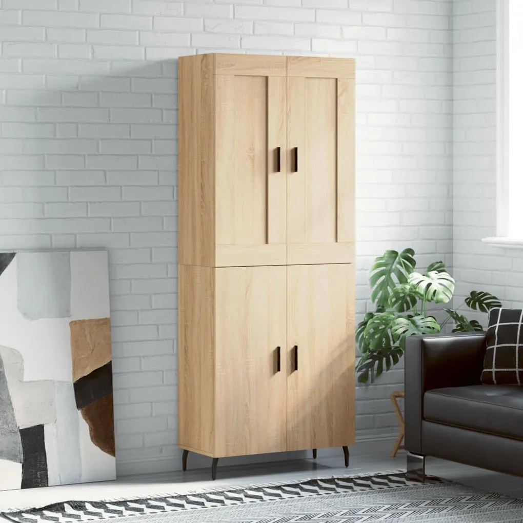 vidaXL Ντουλάπι Sonoma δρυς 69,5 x 34 x 180 εκ. από Επεξεργασμένο Ξύλο